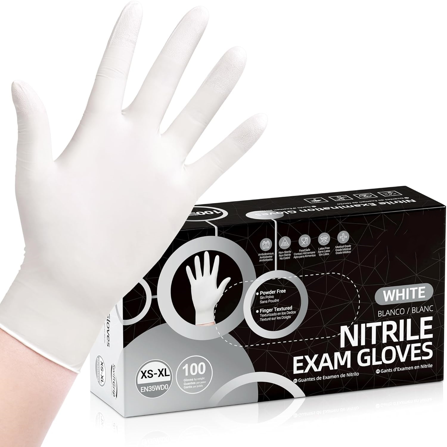 Medical Gloves - 100 Pcs Sarung Tangan Nitril Sekali