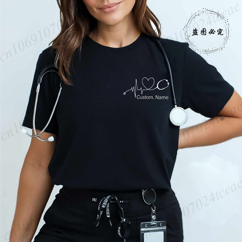 Stethoscope - Kaos Perawat Nama Kustom Stetoskop Detak
