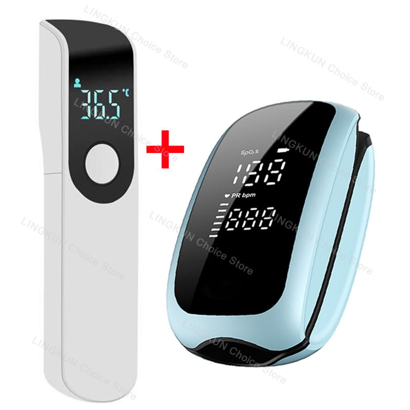 Pulse Oximeter - Oksimeter Isi Ulang Termometer Demam Inframerah