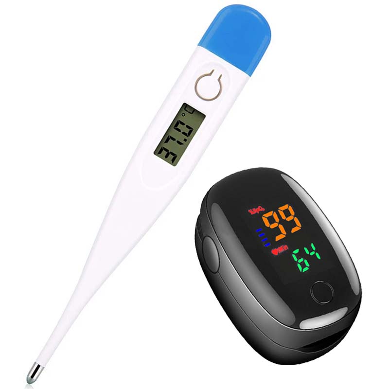 Pulse Oximeter - Oksimeter denyut nadi, pengukur suhu demam