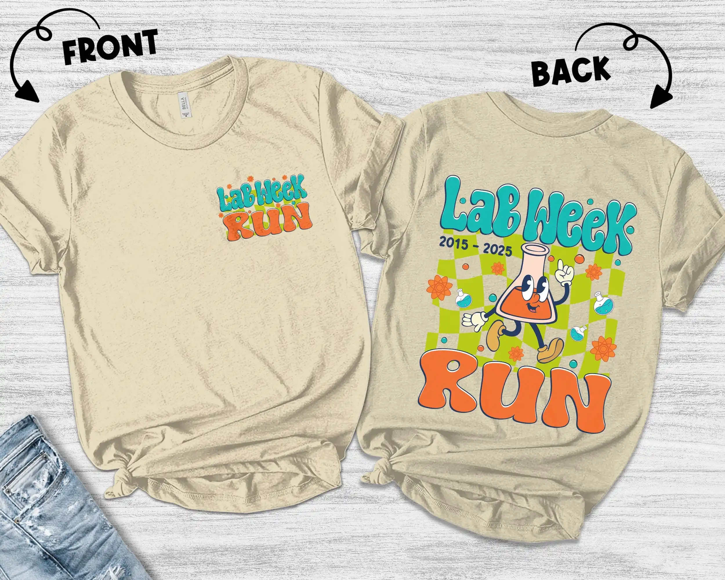 Kaos Retro Lab Week 2025 Run 1 - Medical Lab Week 2025 ulasan dan harga