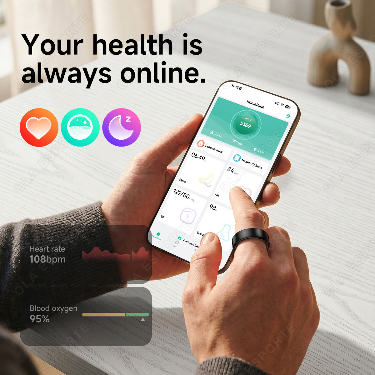 Cincin Pintar Pemantau Detak J - Blood Pressure Monitor ulasan dan harga