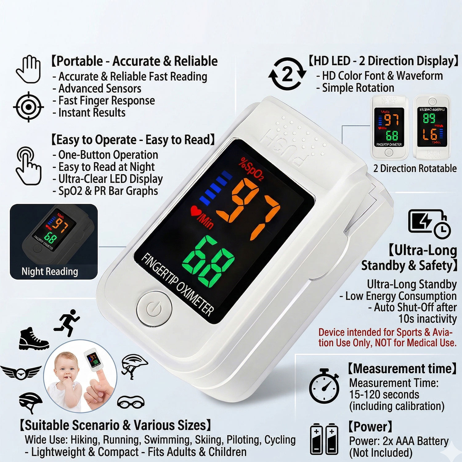 Termometer Elektronik Inframer - Pulse Oximeter ulasan dan harga