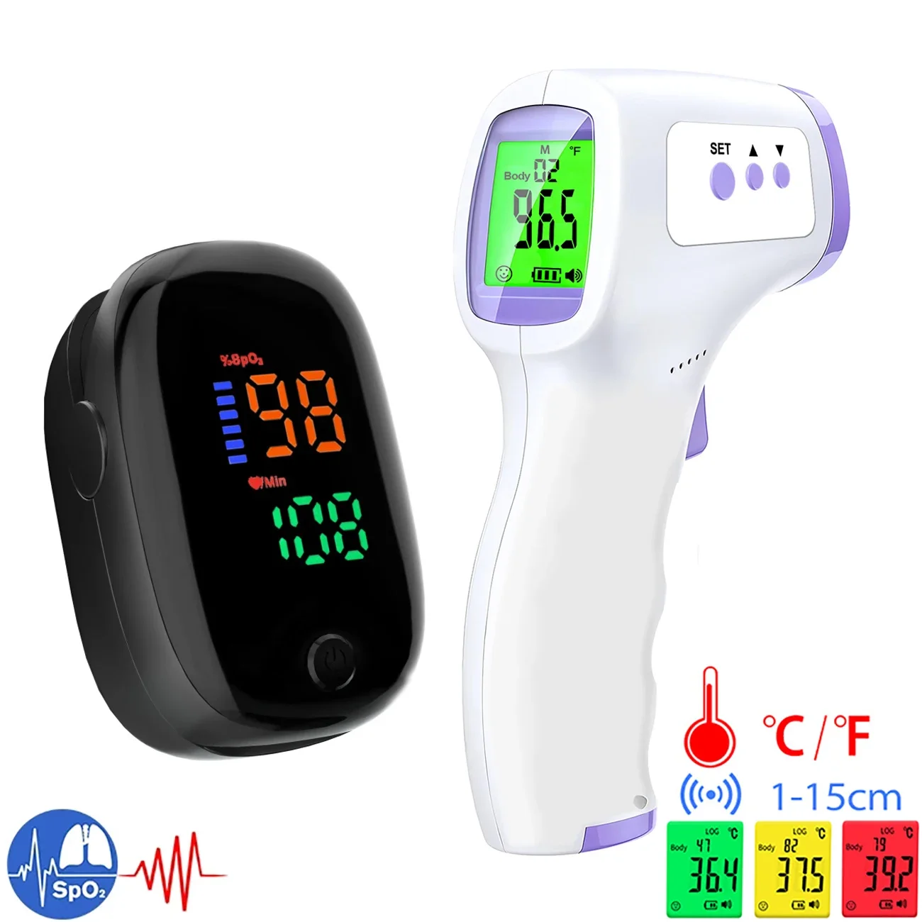 Termometer Digital LED dengan  - Pulse Oximeter ulasan dan harga